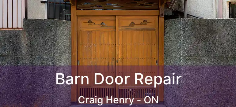  Barn Door Repair Craig Henry - ON