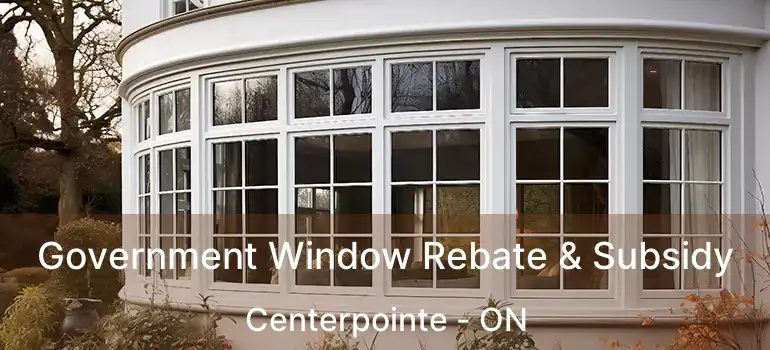  Government Window Rebate & Subsidy Centerpointe - ON