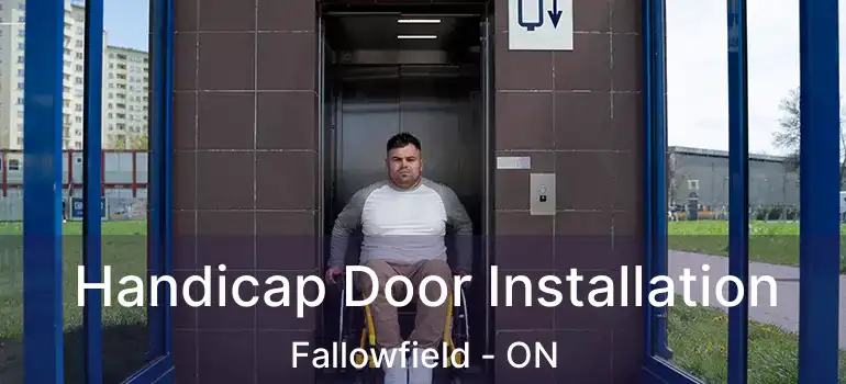  Handicap Door Installation Fallowfield - ON