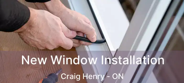  New Window Installation Craig Henry - ON