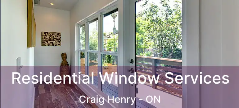  Residential Window Services Craig Henry - ON