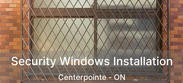  Security Windows Installation Centerpointe - ON