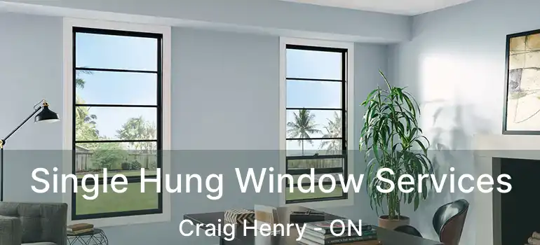  Single Hung Window Services Craig Henry - ON