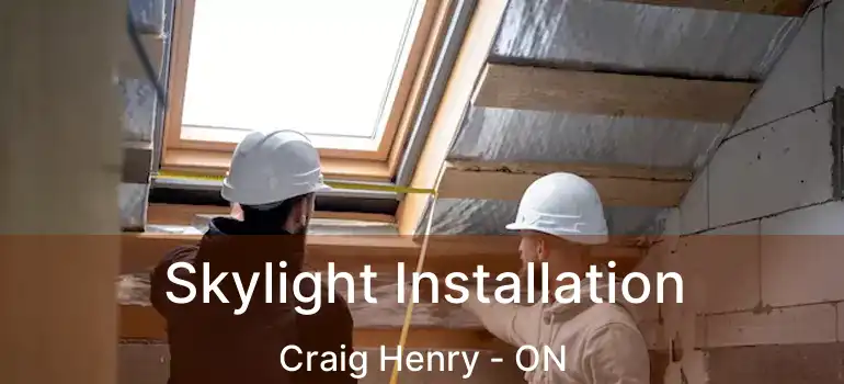  Skylight Installation Craig Henry - ON