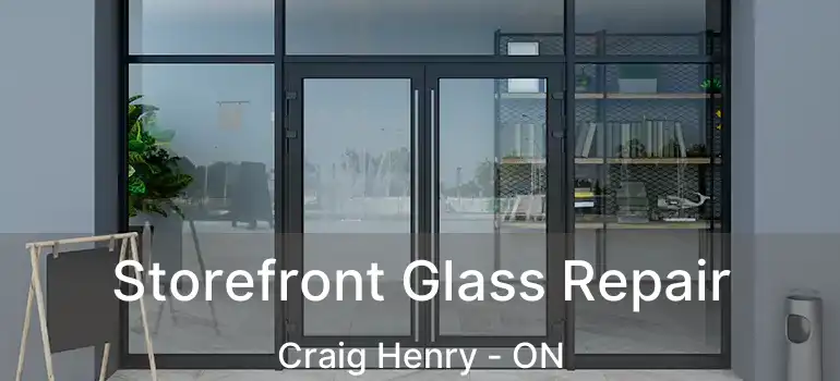  Storefront Glass Repair Craig Henry - ON