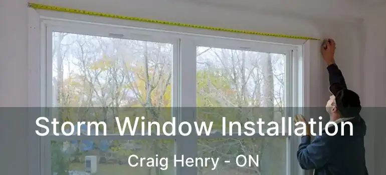  Storm Window Installation Craig Henry - ON