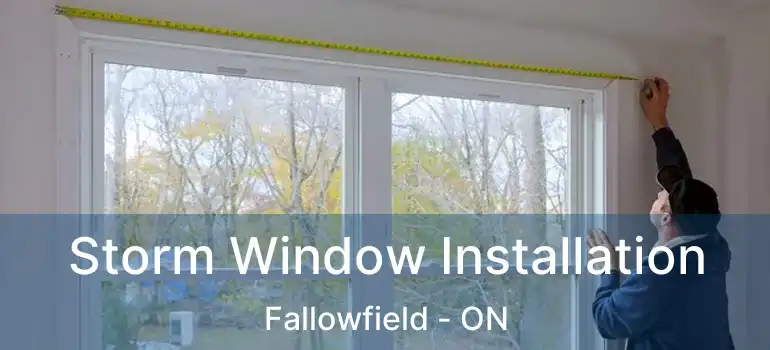  Storm Window Installation Fallowfield - ON