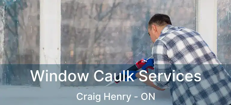  Window Caulk Services Craig Henry - ON