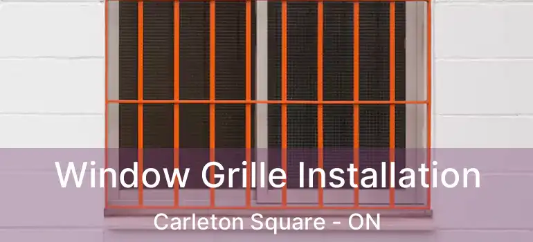  Window Grille Installation Carleton Square - ON