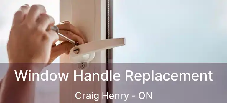  Window Handle Replacement Craig Henry - ON