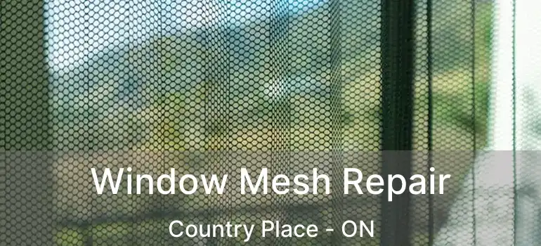  Window Mesh Repair Country Place - ON