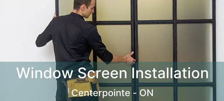  Window Screen Installation Centerpointe - ON