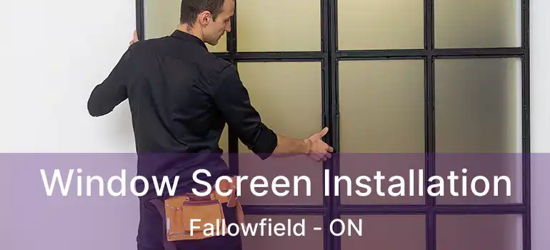  Window Screen Installation Fallowfield - ON